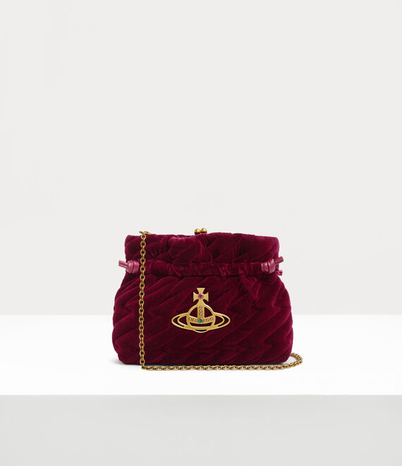 Vivienne Westwood eva small clutch in burgundy